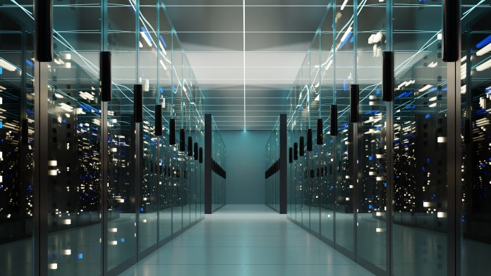 The inside of a data centre