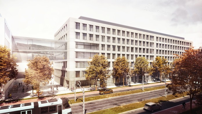 Visualisierung neues Justizzentrum Frankfurt