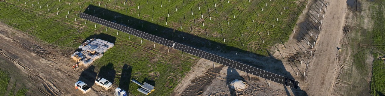 Baustelle einer Solaranlage