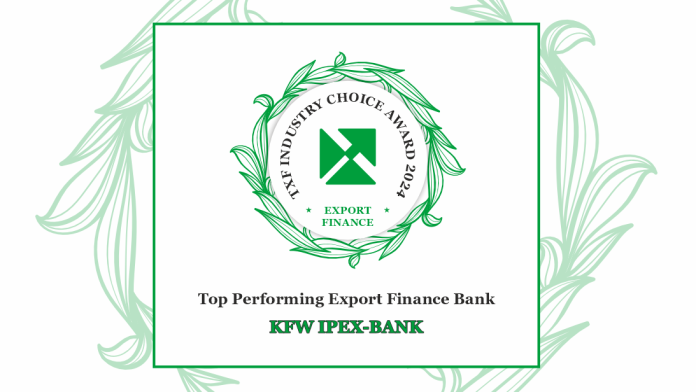 Banner TXF Industry Choice Award 2024 für KfW IPEX-Bank